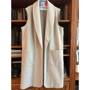 Joie Cream Sleeveless Open Front Vest